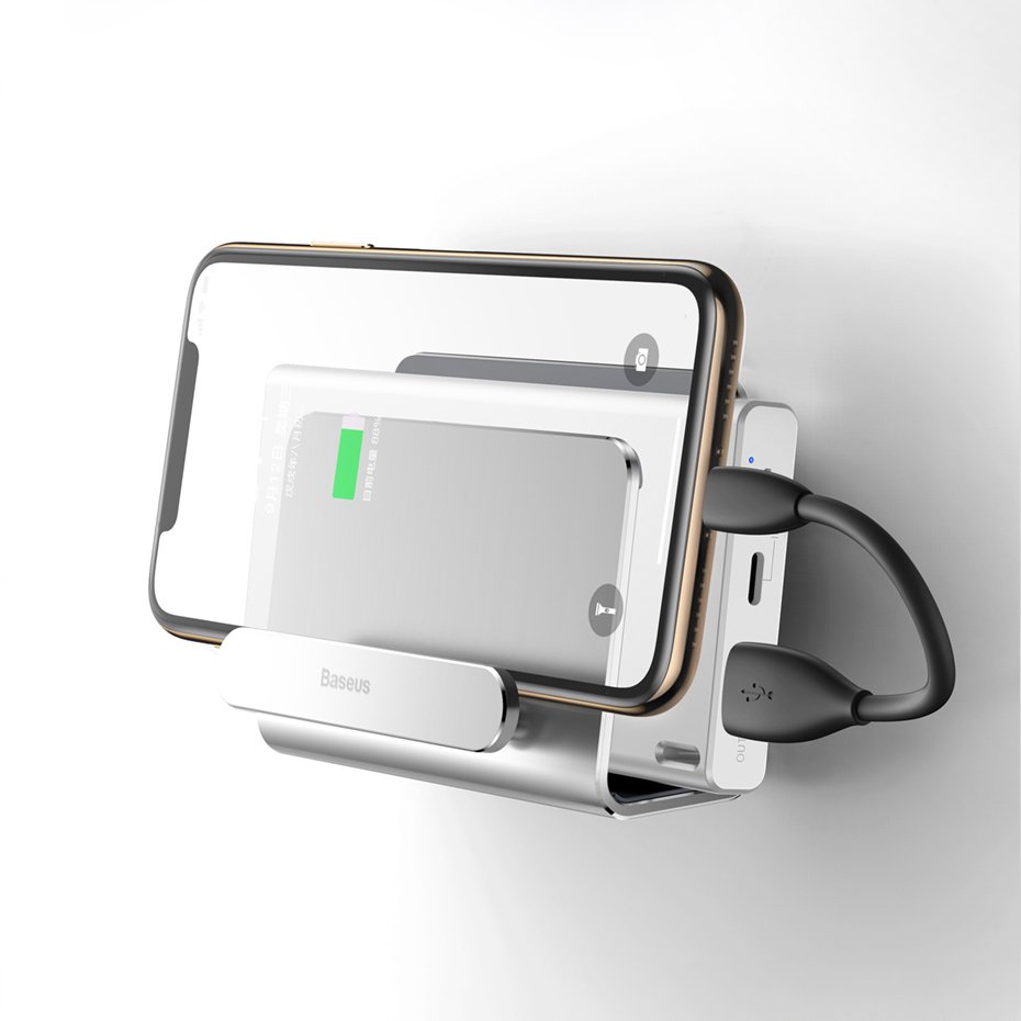 Baseus (SUBG-0S) Metal Wall Mount Holder For Smartphone (Silver)