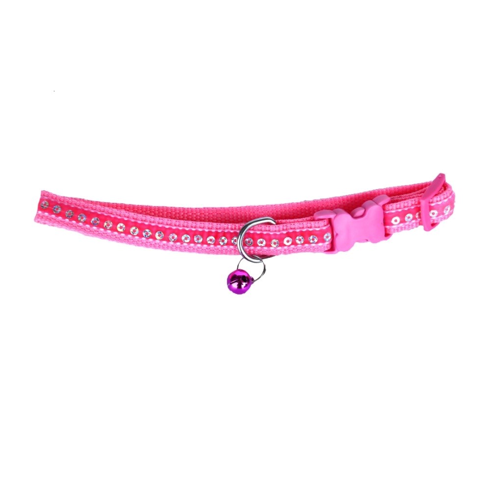 pink collar with bell