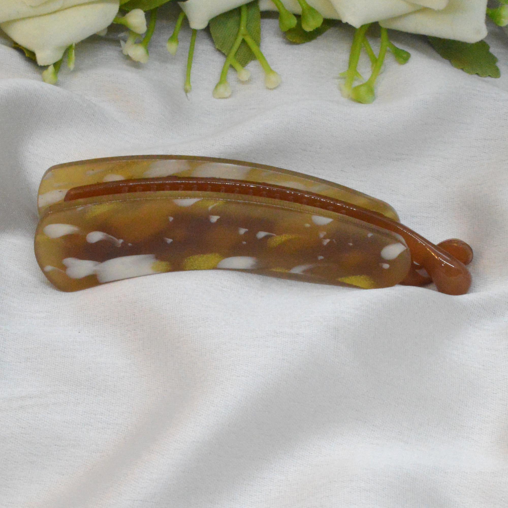 Jewels of Nepal Acrylic Banana Hair Clip For Women