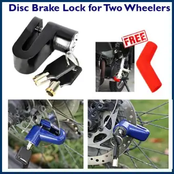 disc brake lock for two wheelers