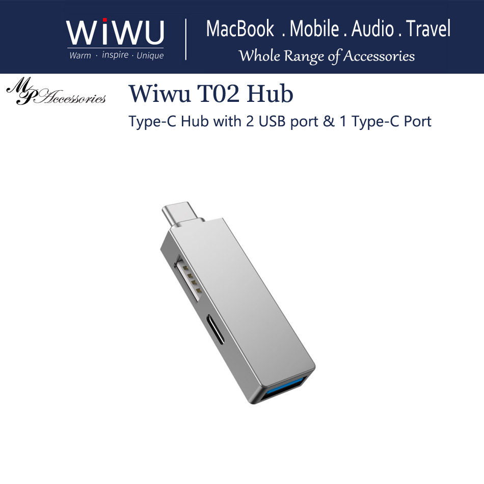 Wiwu T02 Pro Type-C Hub | 3 In 1 Hub