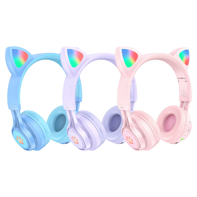 Hoco Wireless Headphones W39 Cat Ear For Kids