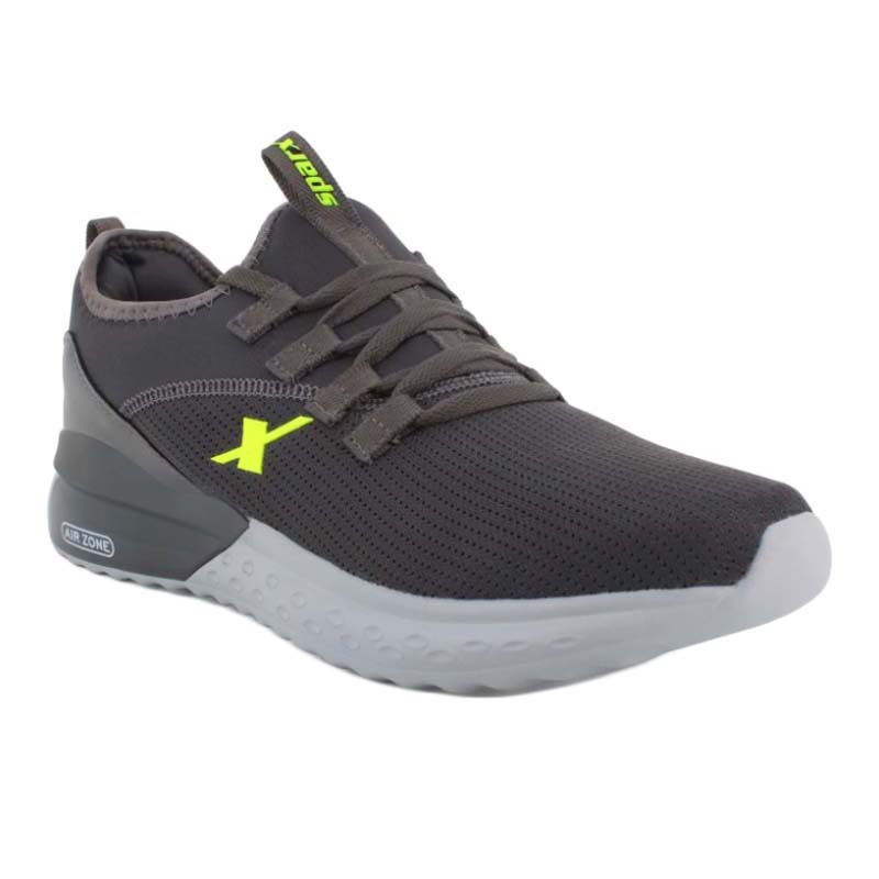 Grey/Neon.Gree Mesh Running Shoes 