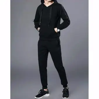 black plain tracksuit