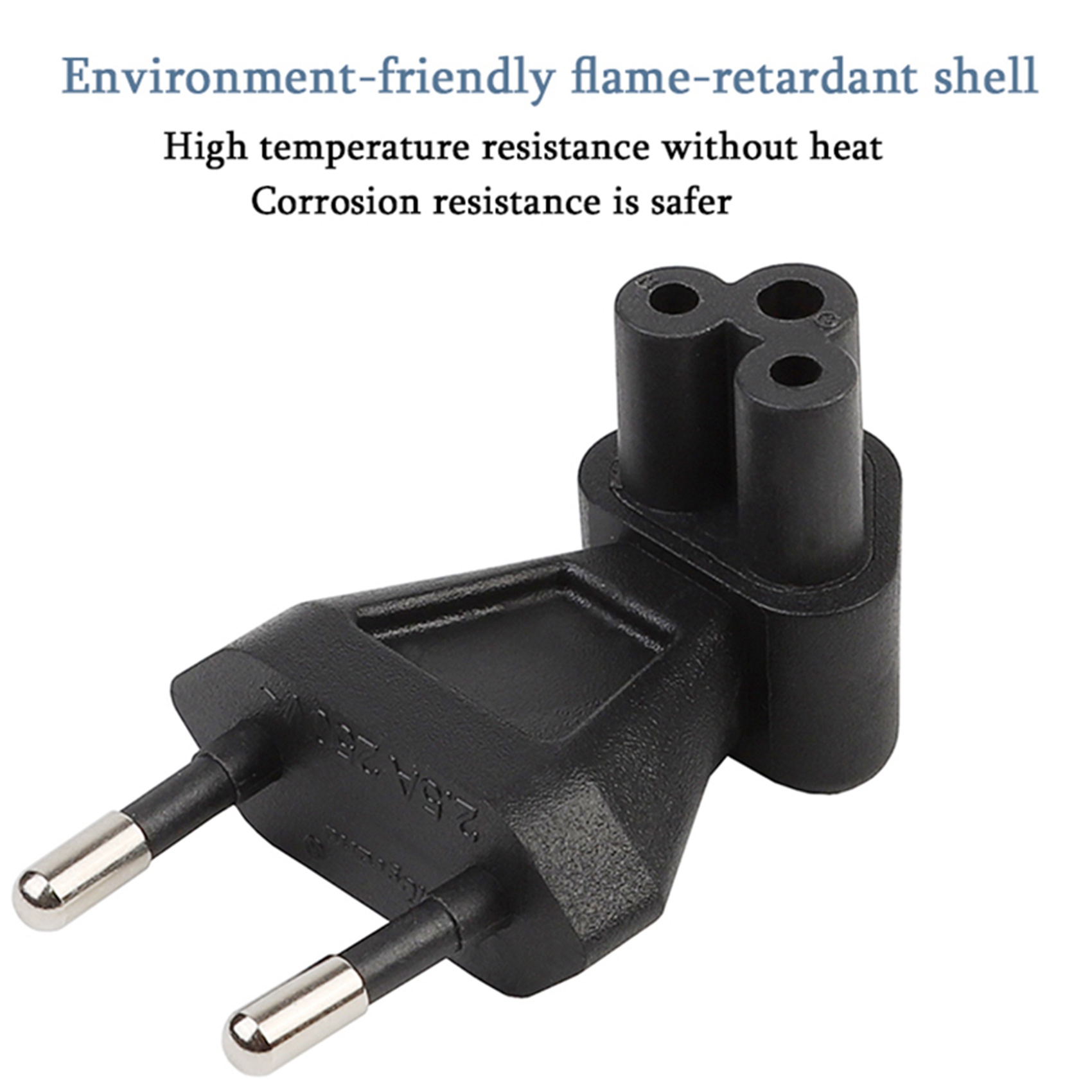 2X 2-Pin EU Male to Iec 320 C5 Female Ac Adapter 2.5A Fuse,EU ...