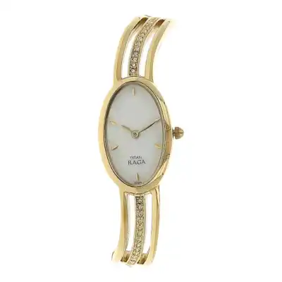 Titan raga mother of pearl dial metal strap online watch