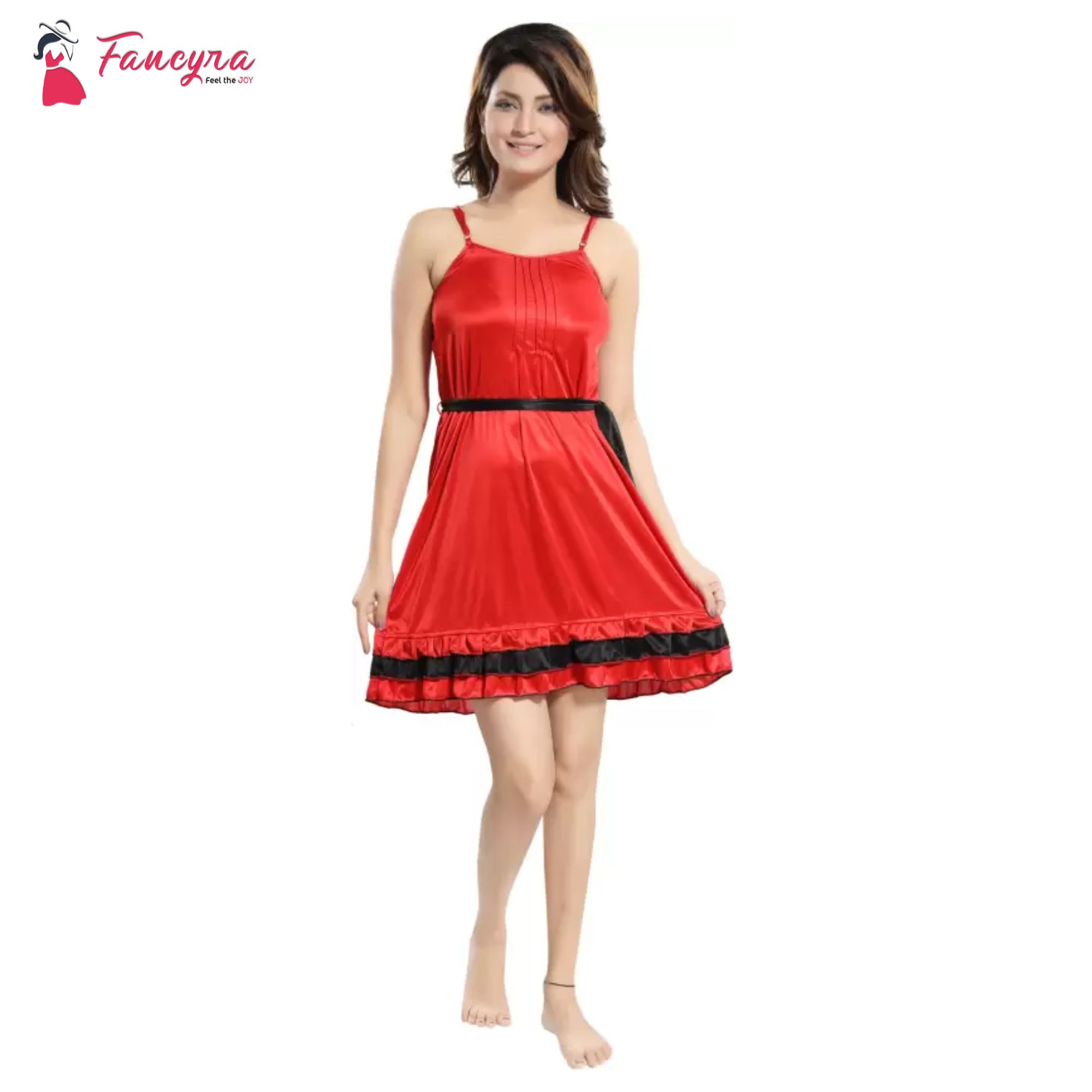 Night Gown Amazon Short Nighty Fancyra Satin Floral Above Knee