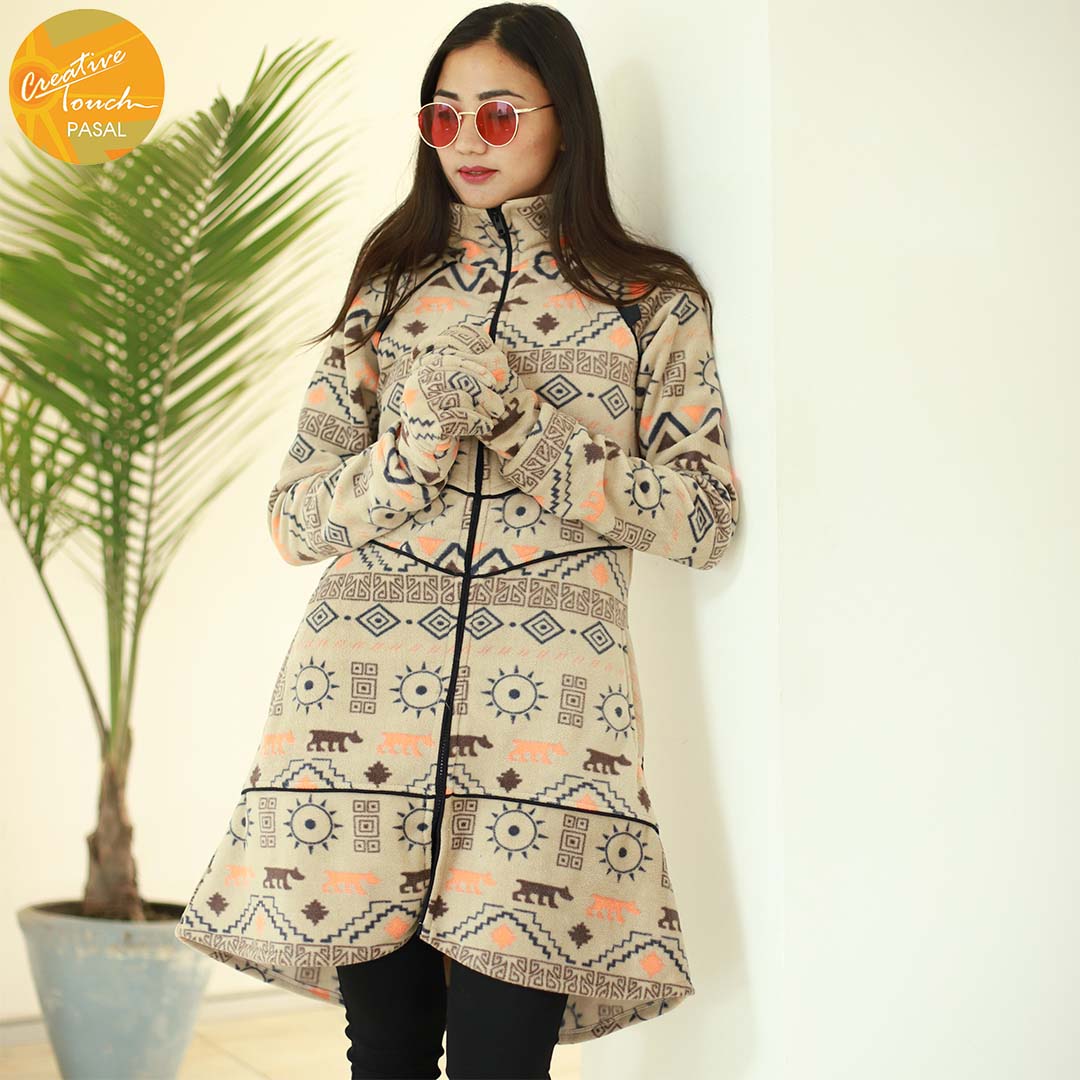 ladies fleece duffle coat