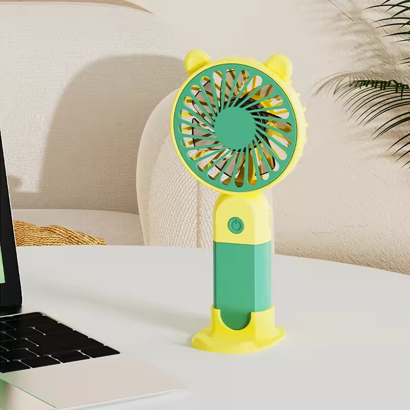 Cute Korean Design Mini Portable Fan with Lithium Rechargeable Battery