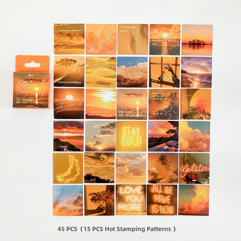 Panda Online 45PCS The Instantaneous Light Series Hot Stamping Stickers ...
