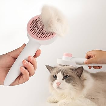 Self-Cleaning Pet Brush, Perfect For Cats & Dogs