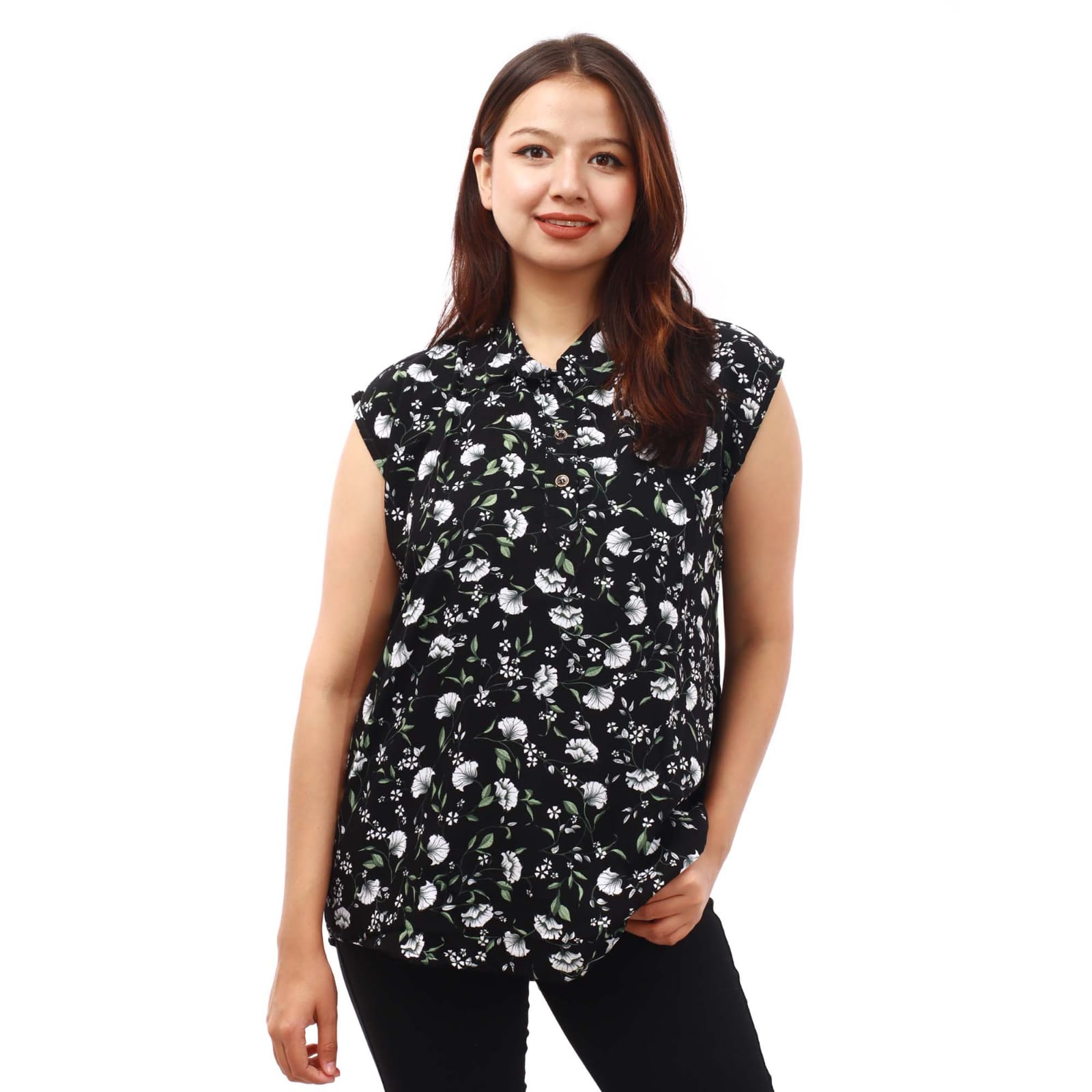 Printed Cotton Designed Sleeveless Top T-shirt For Women By Arushi