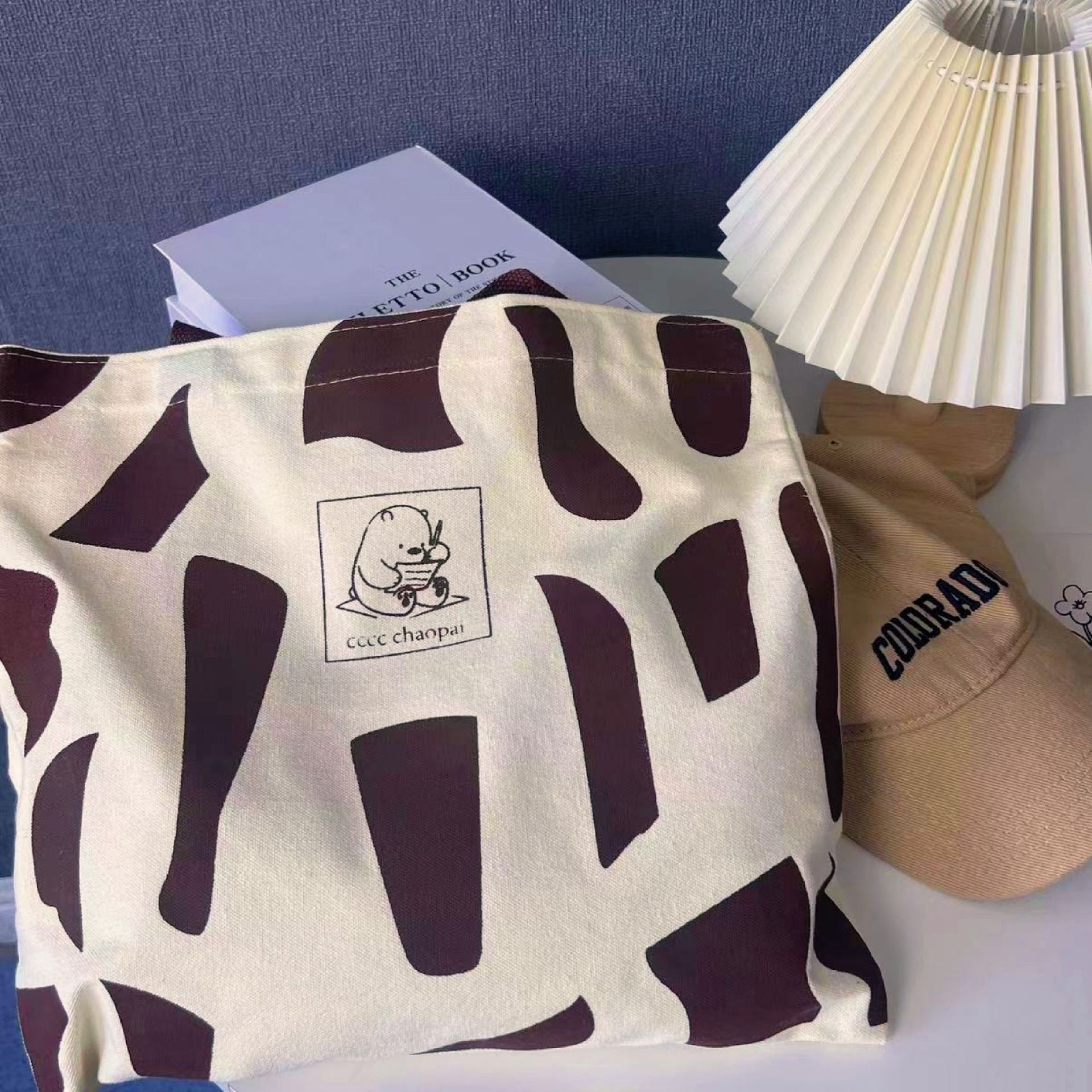 Pebbles Nepal Korean Simple Kawaii Canvas Tote Bag Printed Shoulder