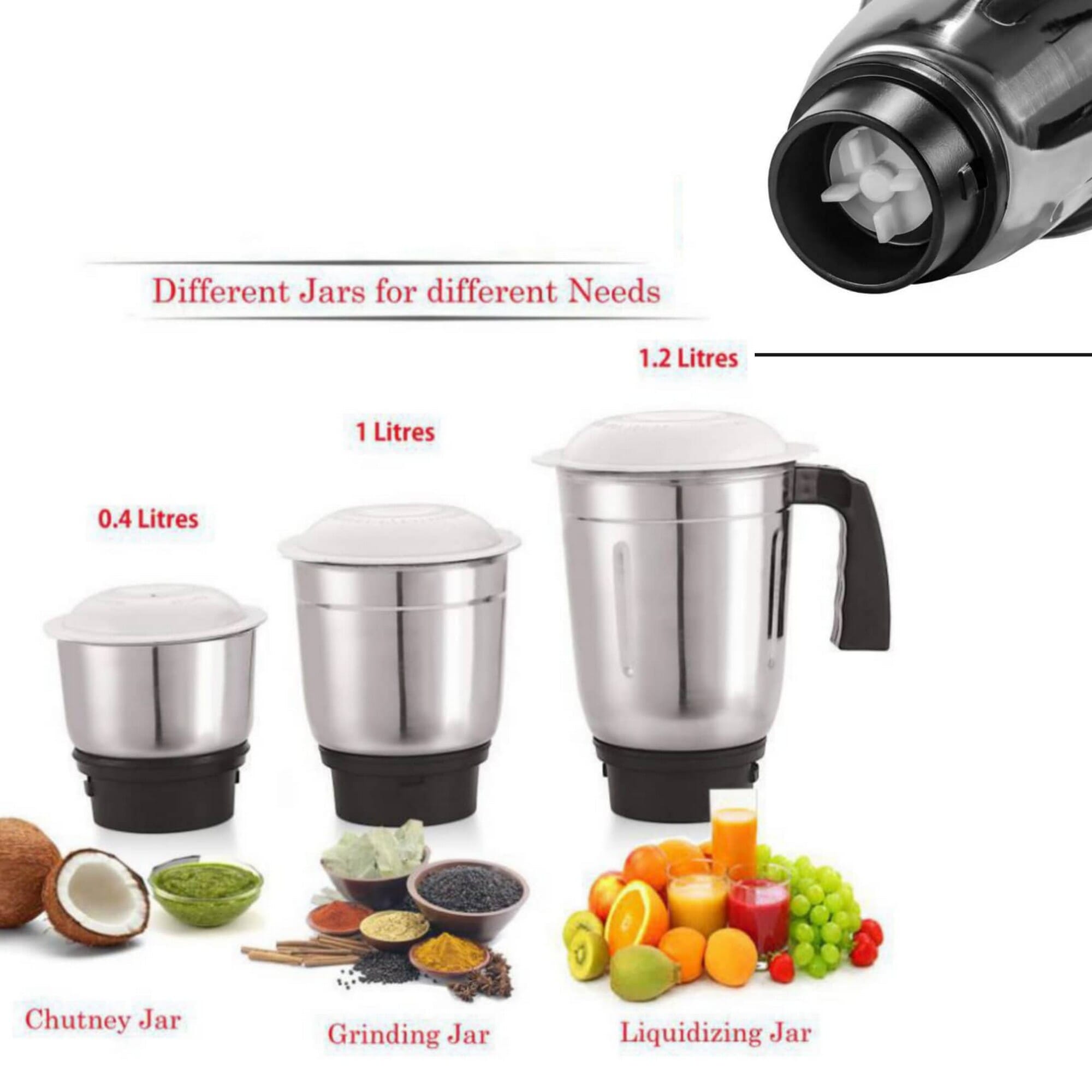 mixer grinder jar set
