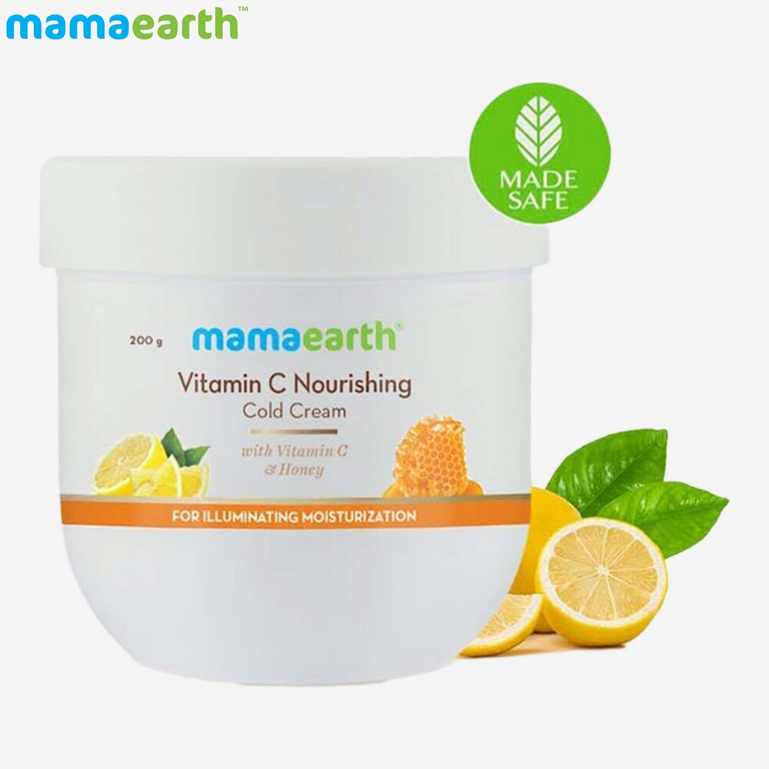 mamaearth Vitamin C Nourishing Cold Cream With Vitamin C & Honey for Illuminating Moisturization - 200 g