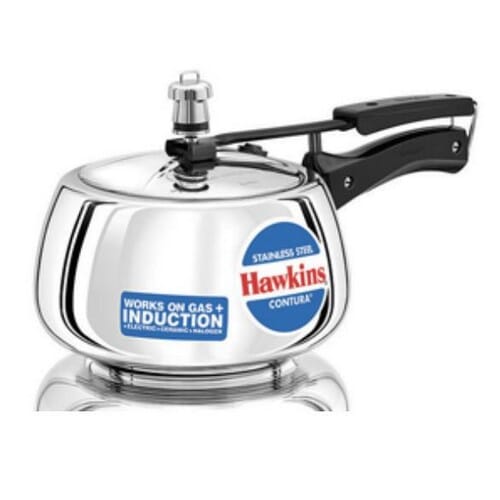 hawkins stainless steel contura pressure cooker 3 litres