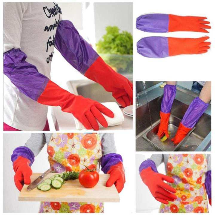 rubber gloves with fur