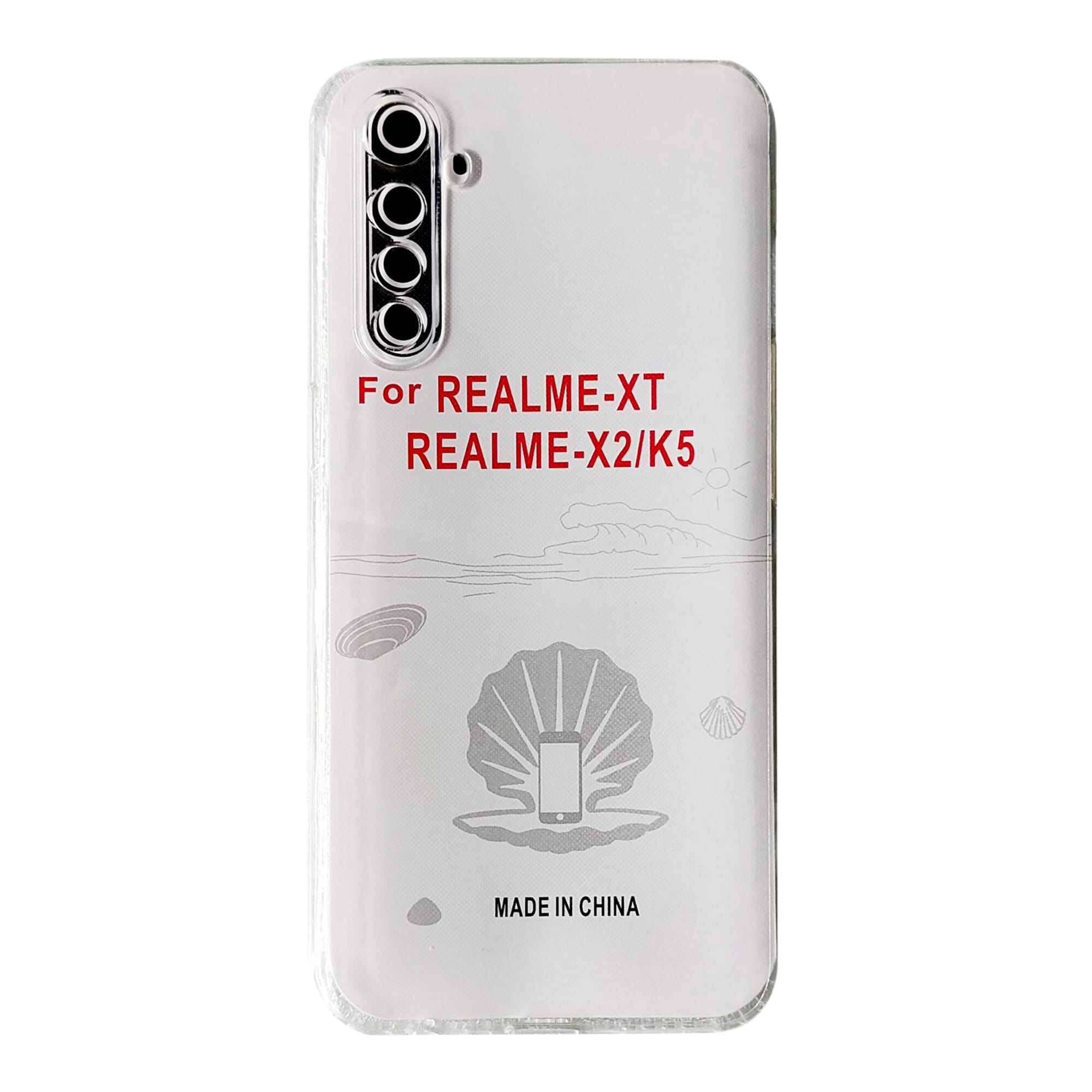 Anti-Slip Clear Case For Realme XT X2 Soft Back Cover Case