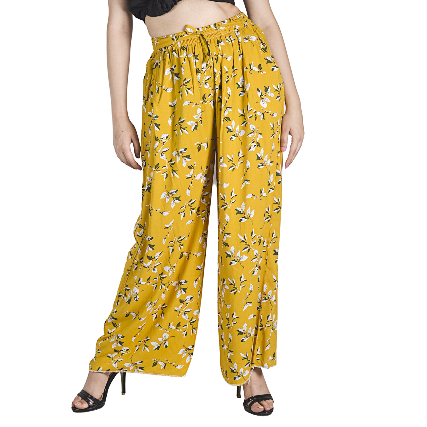 Floral Printed Cotton Plaso Styled Trousers(print may very) By Arushi