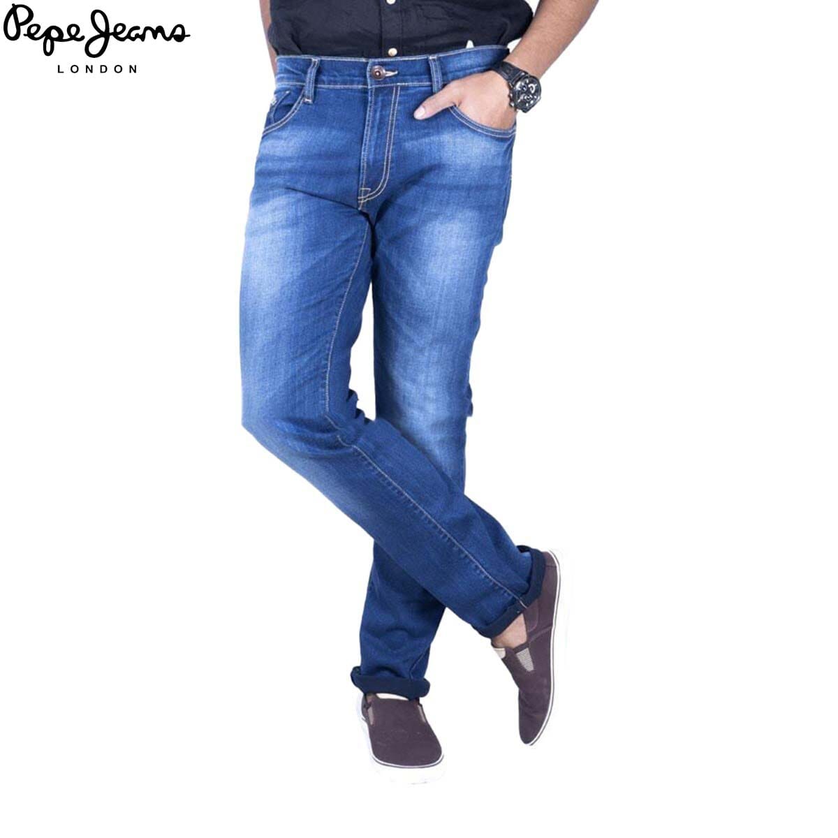 Pepe Jeans Men Blue Slim Clean Look 