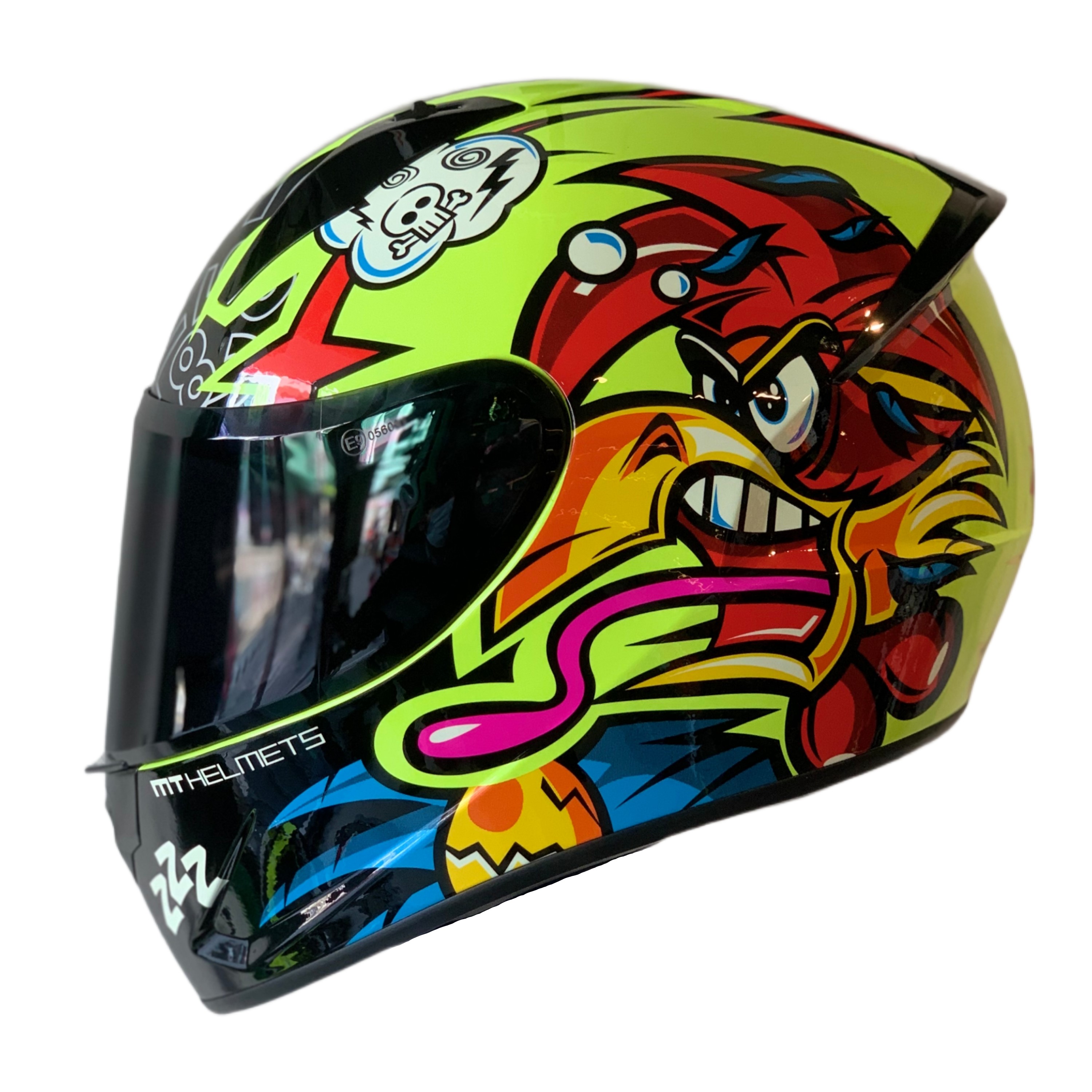 MT Stinger B Braap A3 Gloss Fluor Yellow Full Face Motorcycle