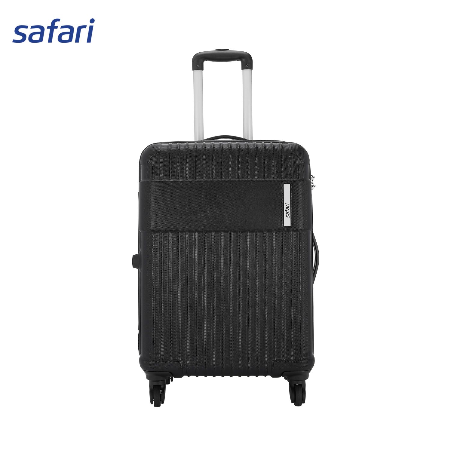 Safari Stealth 4 Wheels Hard Luggage Suitcase Medium 100 Polycarbonate Shell Fixed Combination Lock Color Black