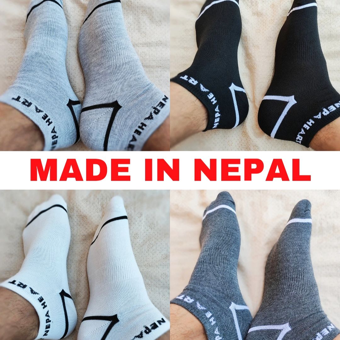 Pack of 4 Pairs of Ankle Socks for Men PROUDLY MADEINNEPAL price in