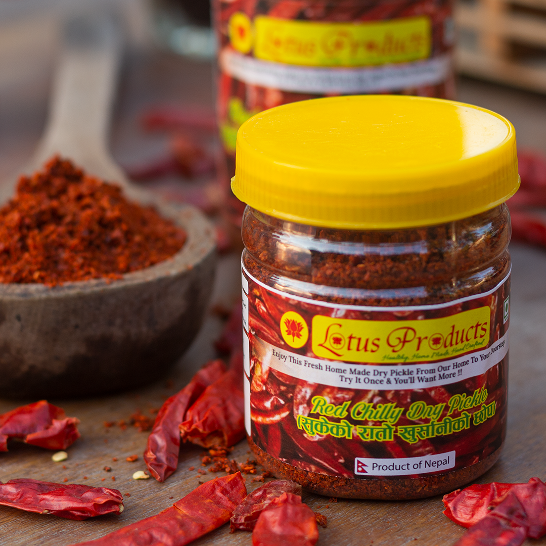 Chhop - Rato Khursani Ra Timur Ko Sukkha Achar (Homemade Dried Red ...