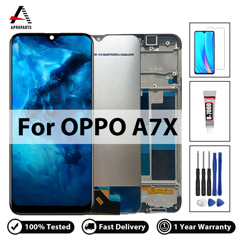 Écran LCD + Vitre Tactile Pour Oppo F9 / A7X (CPH1823, CPH1881, CPH1825) - 6.3" Bleu - Neuf Garantie 1 An