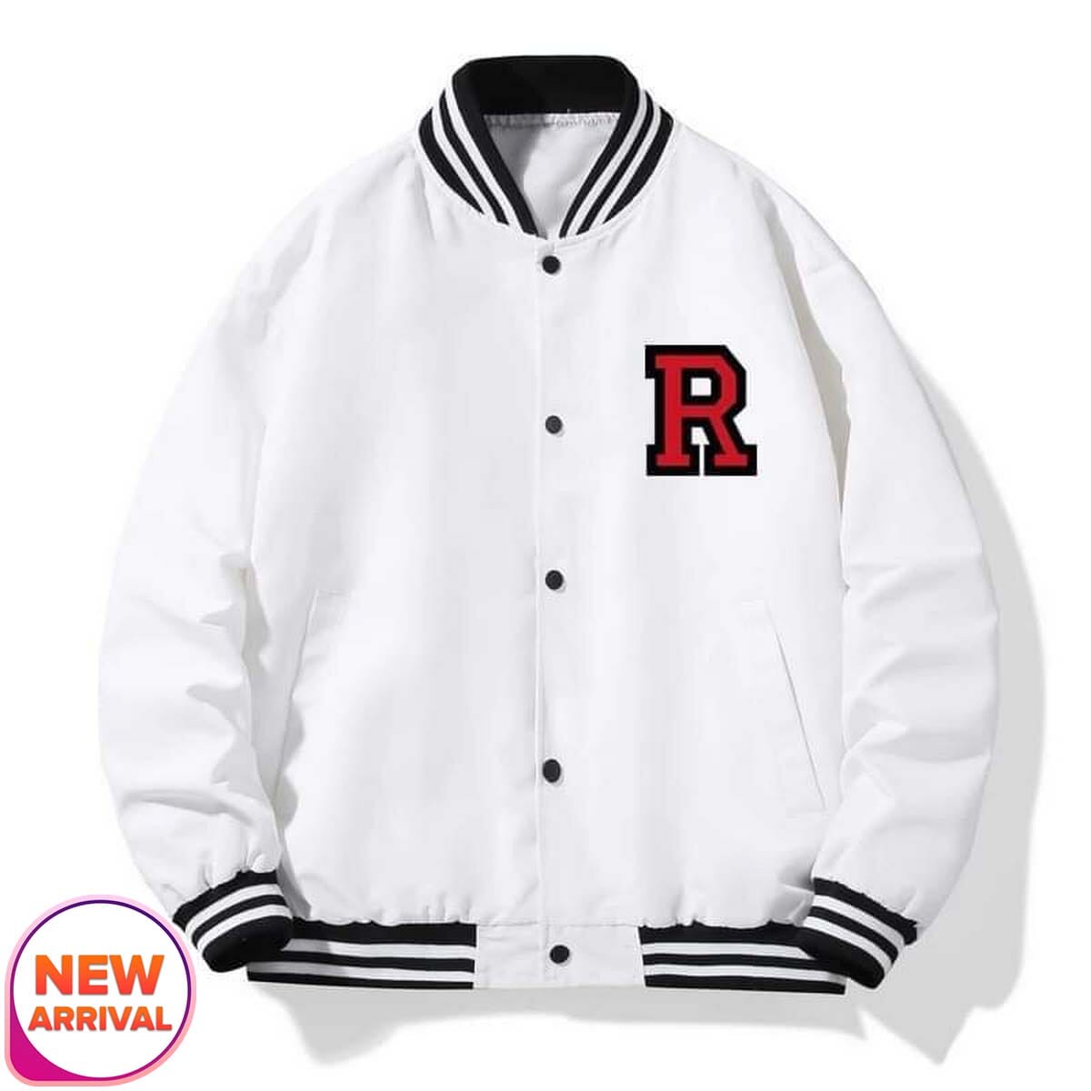 white baseball jacket
