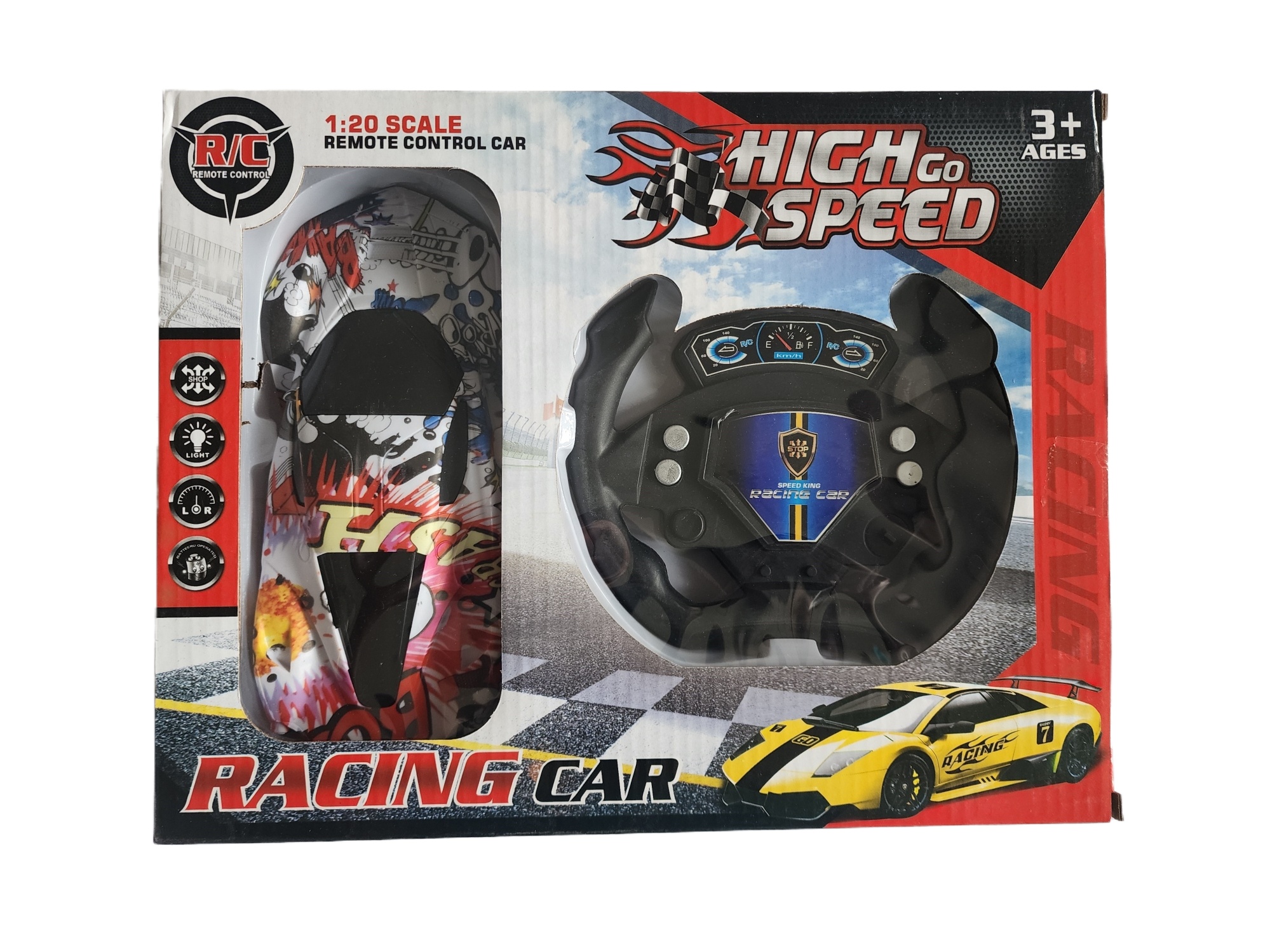 Remote Control Cars RC Graffiti Design Light Toys Gift Multicolor