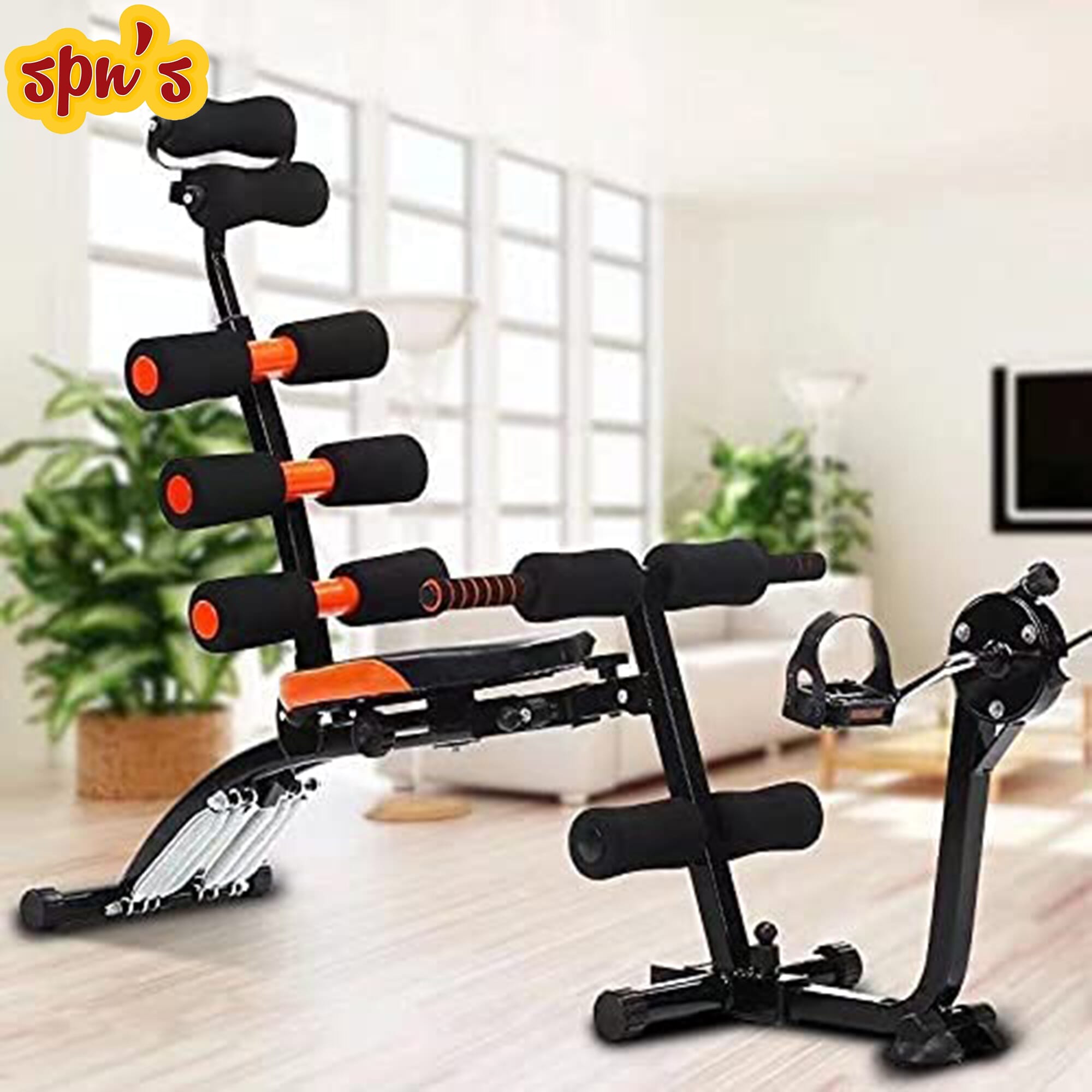 Six Pac Machine Spn'S 2 In 1 Six Pack Care Machine Black/Grey Six Pack Abdominal ...