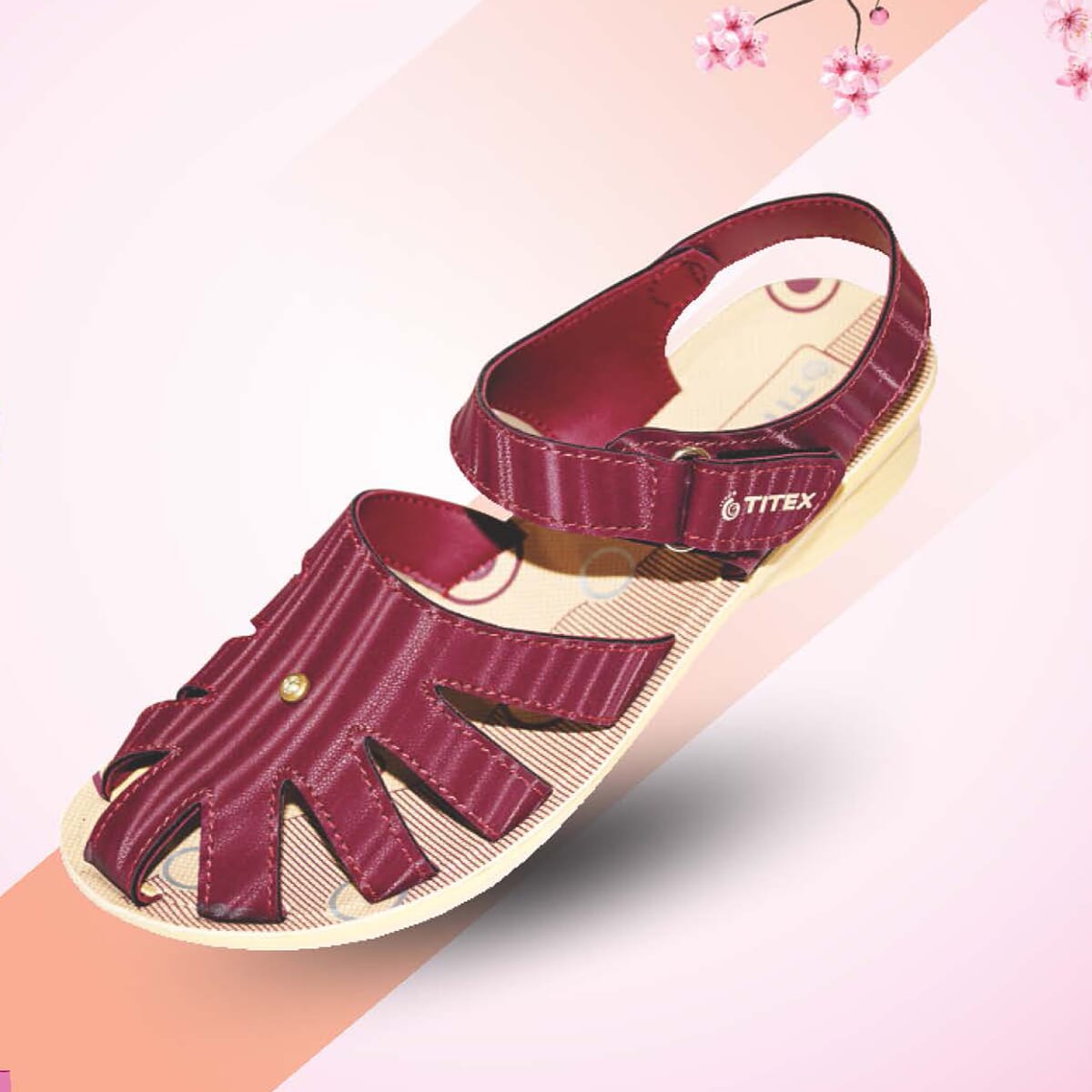 Titex Marron Color Simple Closed Design Flat Sandal For Women Art No1301