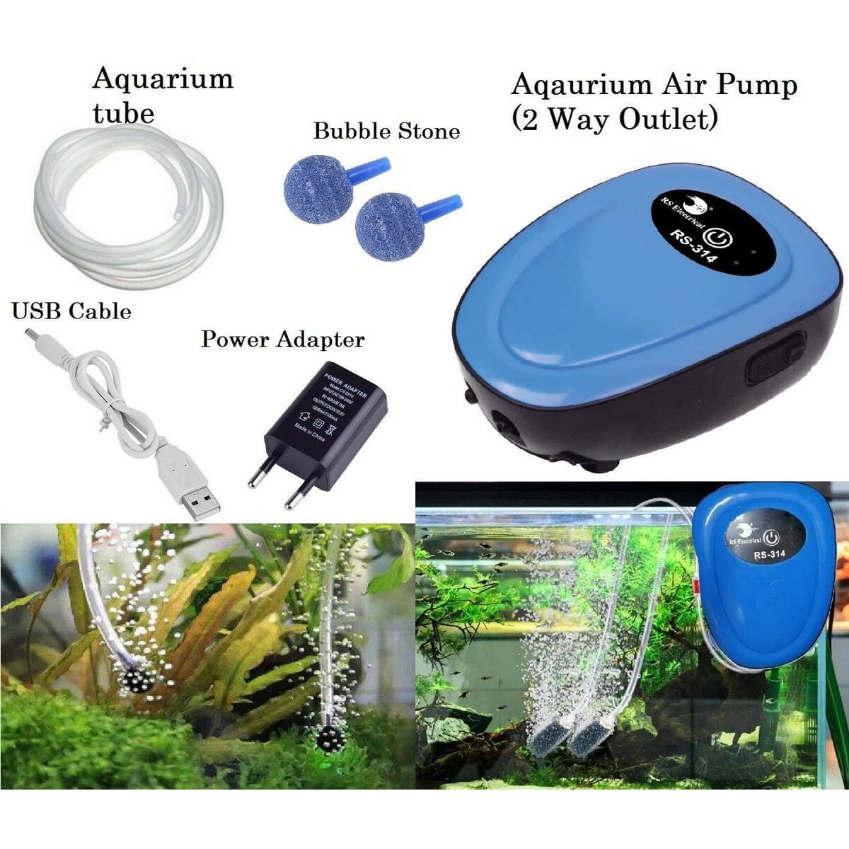 ac dc aquarium air pump