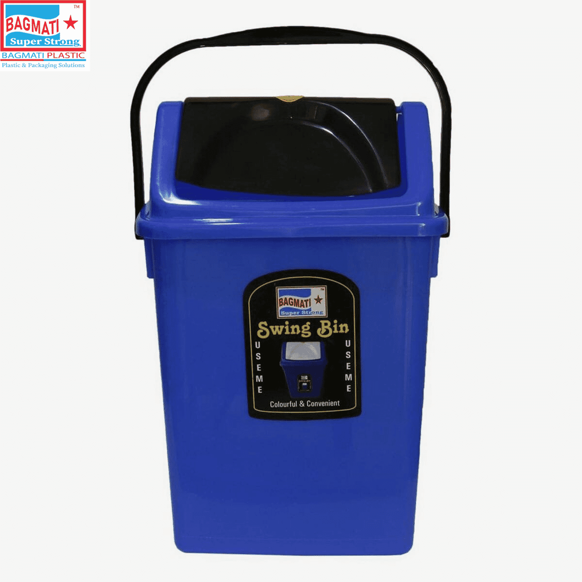 Why Elite Bin Is the Smartest Choice for Home and Office Waste Management 2025? 1 Bagmati Blue Plastic Swing Bin With Handle