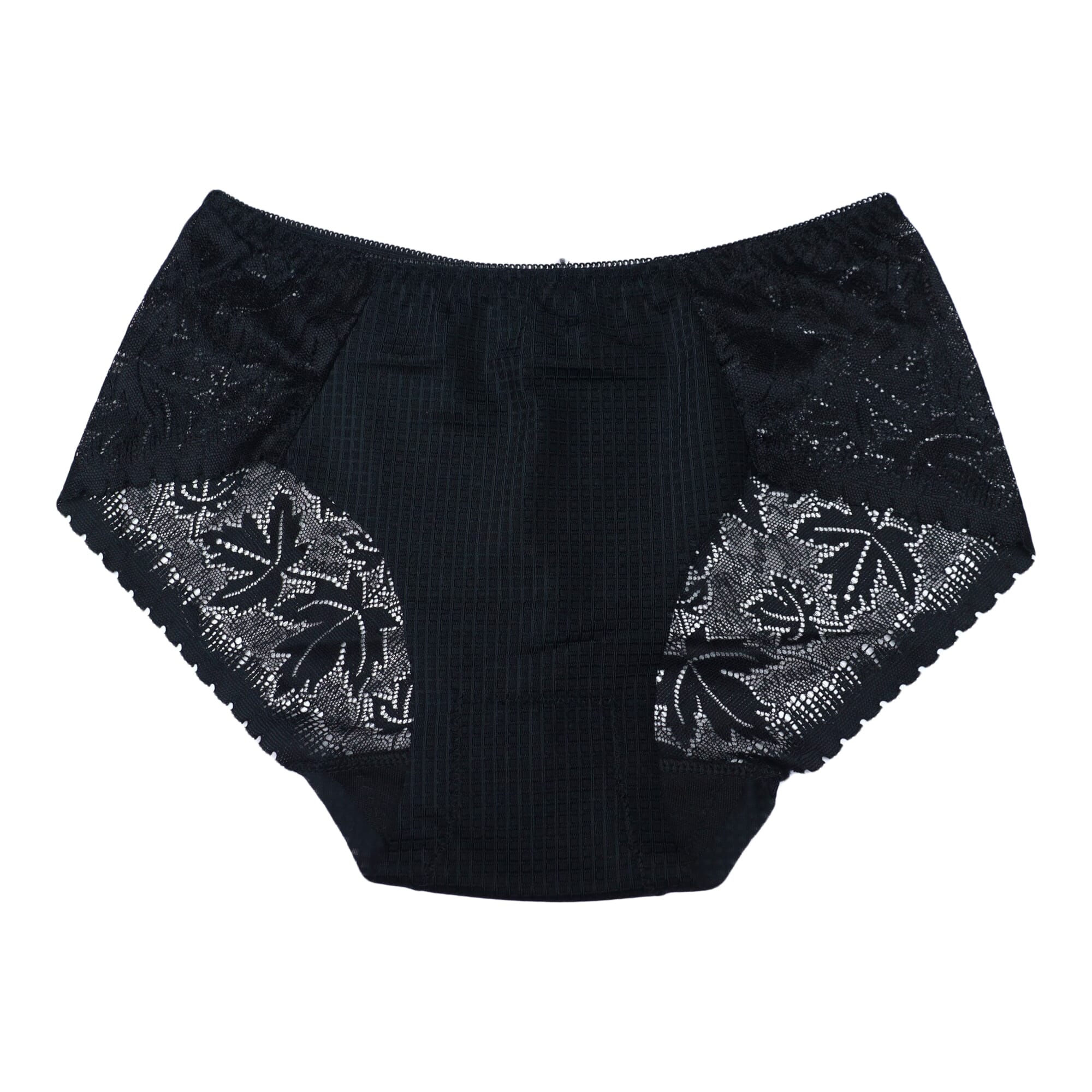 Black Color Soft Cotton Side Lacy Underwear For Women