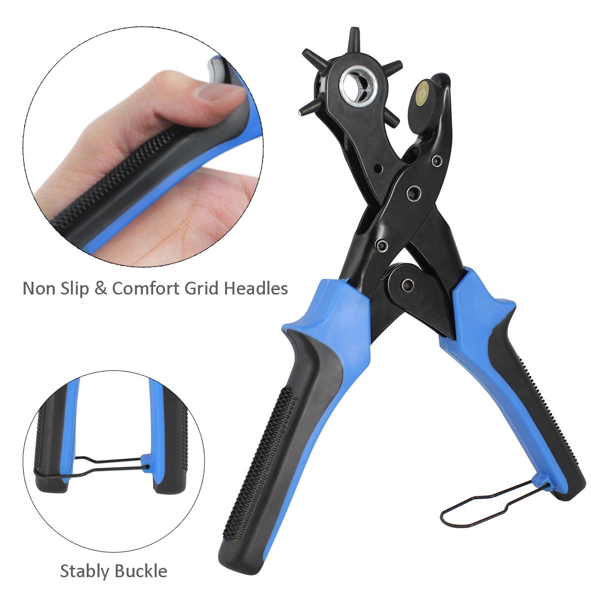 Heavy Duty Leather Hole Punch Tool Multi Size Plier with Compound Joint and  Ergonomic Grip for Belt Collar Strap Fabric Eyelet - $12.59 - JacobsParts  Inc