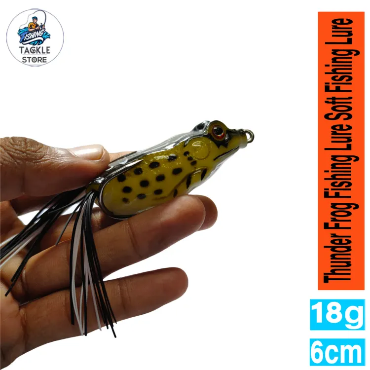 Thunder Frog Fishing Lure Soft Fishing Lure 18g Size 6cm Color Black