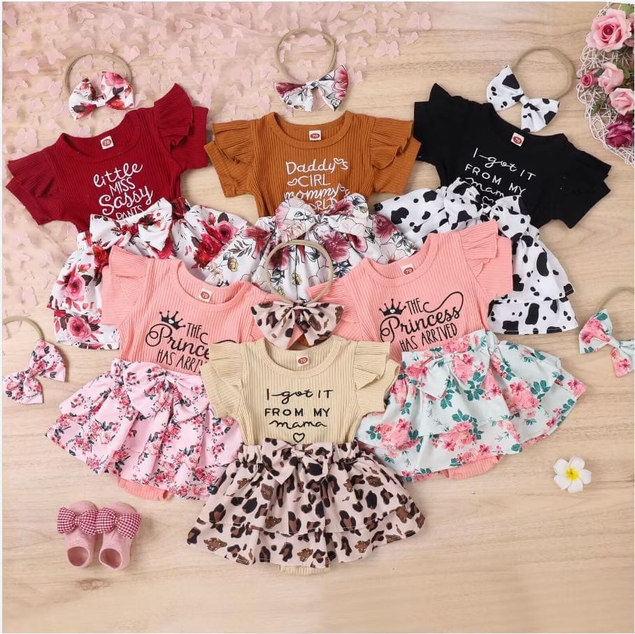 Newborn Baby Girl Summer Clothes for (0-2years) For Babies