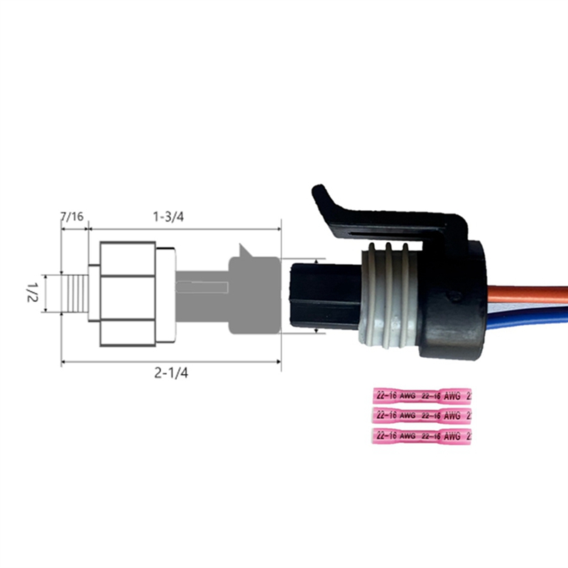 3 Pin Repair Harness Pigtail Coolant Temperature Sensor Connector - Foto 12