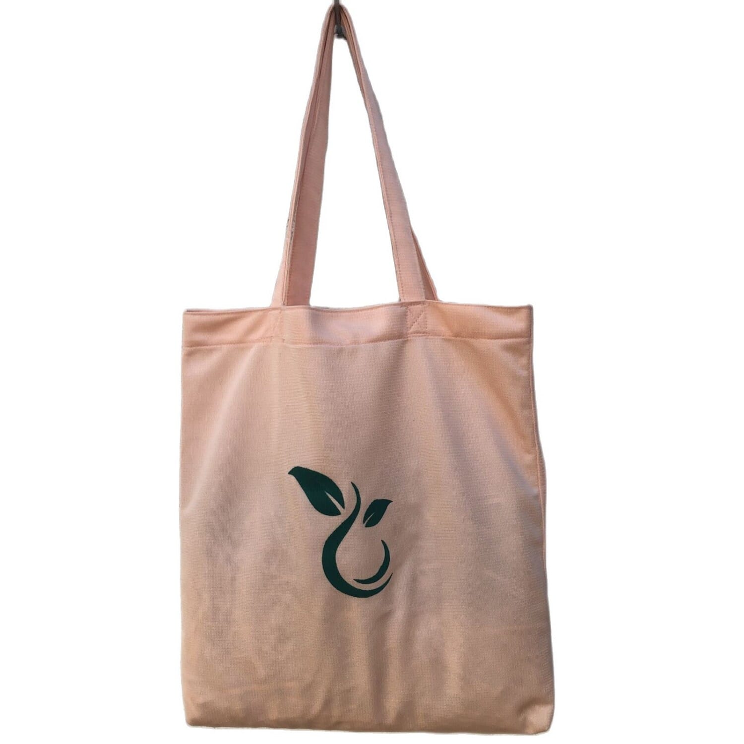 Peach Colour With Leaf Printed Tote Bag For Women