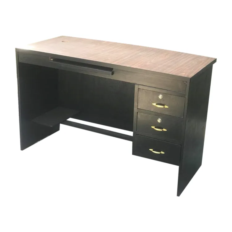 Home Office Wooden Computer Study Table with Top Formica Finishing and Three Drawers
