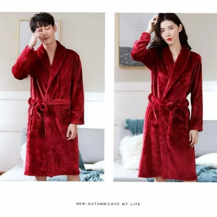 Unisex Combo Of 2 Unisex Bathrobe - Pack Of 2 Multi Function Men And Women Bath Robe In Bath Gown Night Dress