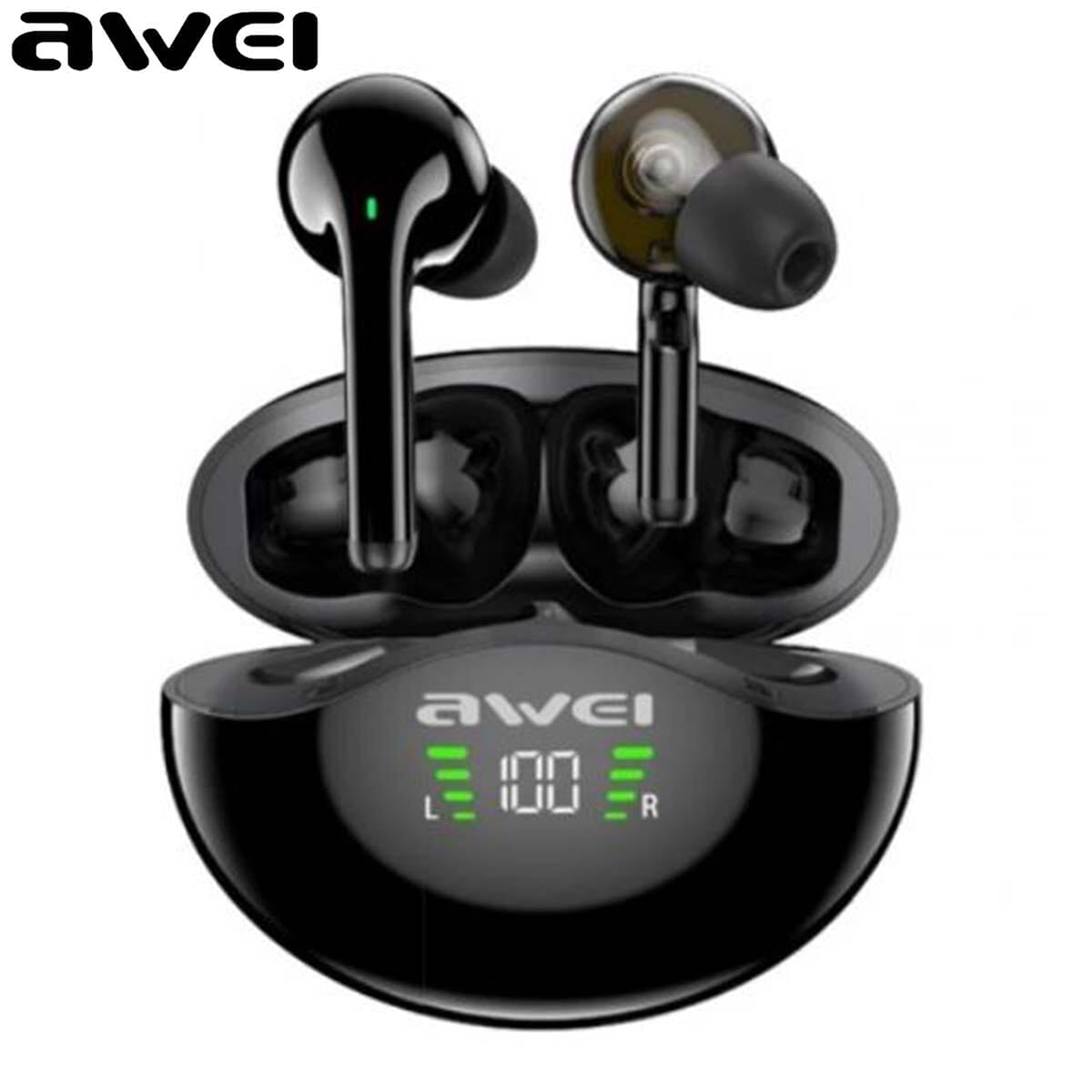 Awei T12P TWS Wireless Earbuds Dual Dynamic Driver Earphones