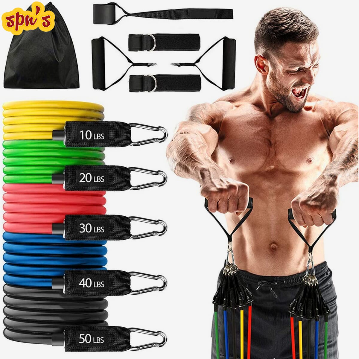 SPN's Resistance Band Set For Home Workout