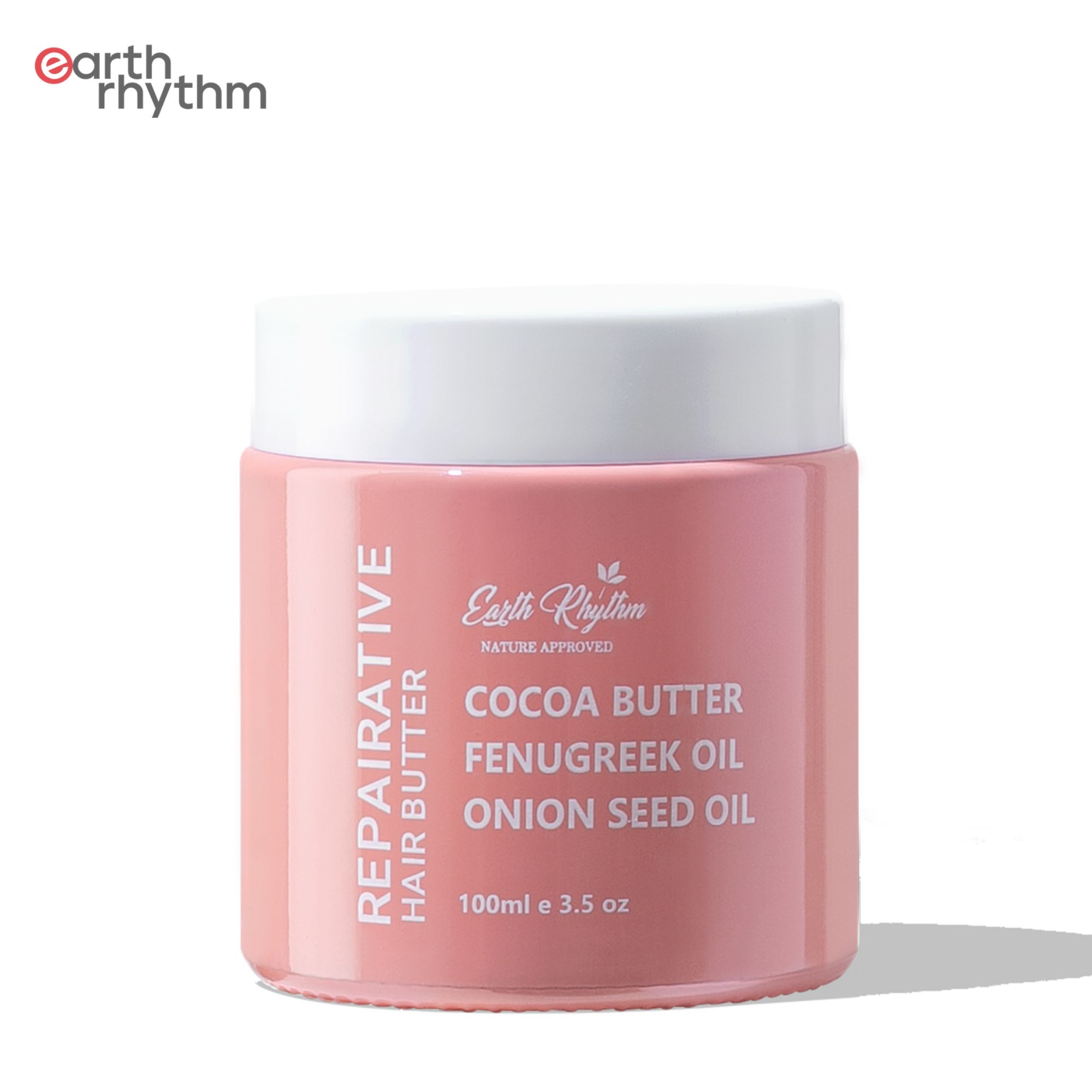 Earth Rhythm Repairative Hair Butter for Hair Growth Cocoa Butter, Fenugreek & Onion Seed Oil Hair Mask Leave In Conditioner - 100 ml