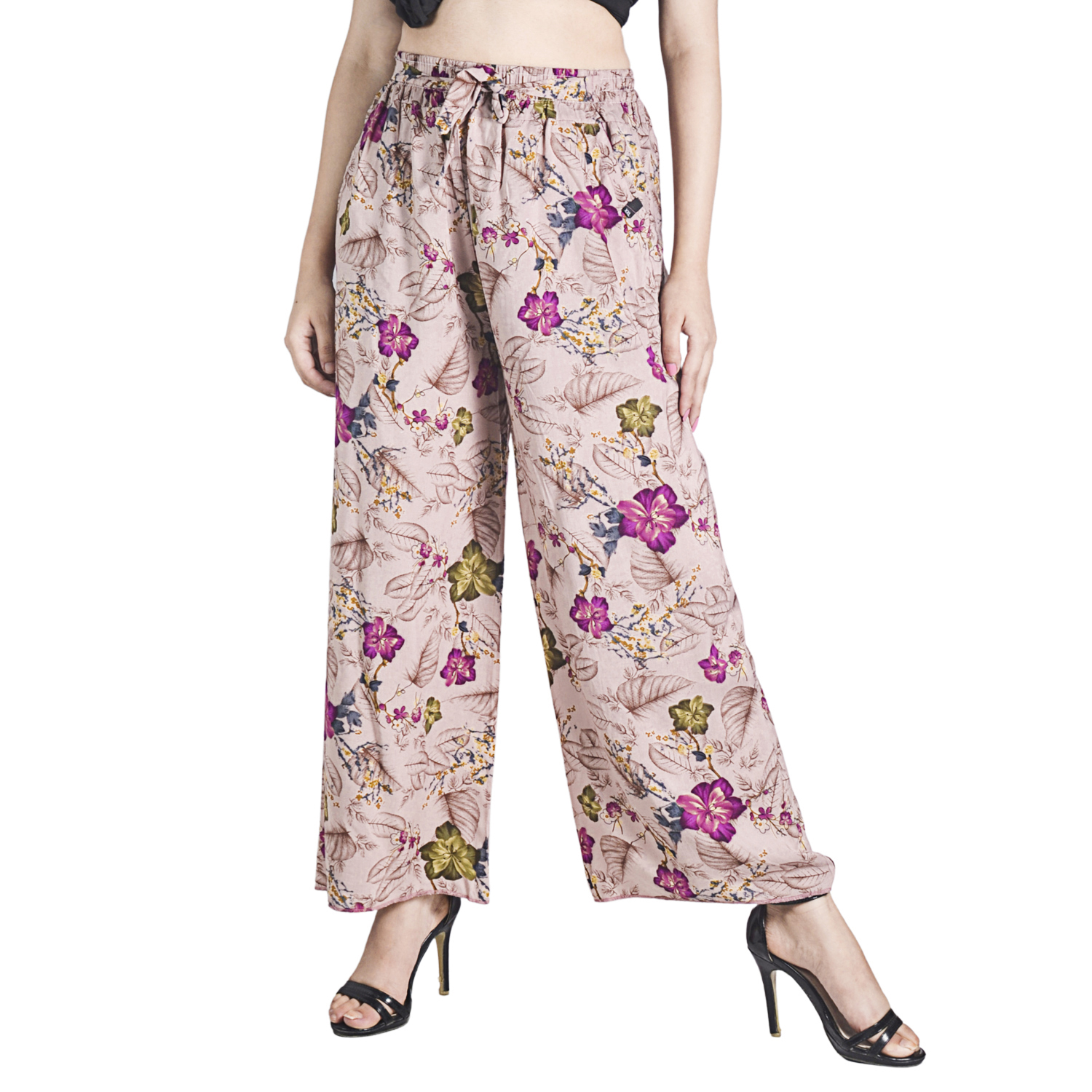 Floral Printed Cotton Plaso Styled Trousers(print may very) By Arushi