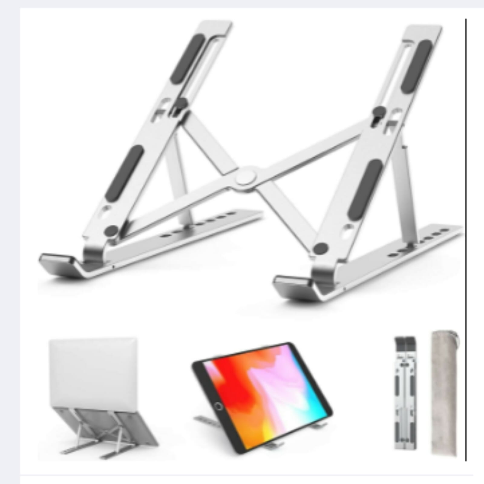 Aluminum Alloy 7-Level Adjustable Laptop Stand for 10 to 17 Inches Mackbook/Lapt