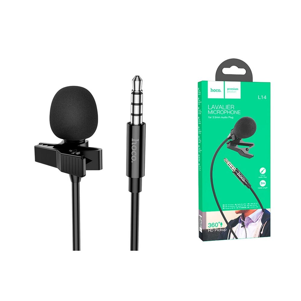 Hoco L14 3.5MM Lavalier Microphone (2 Meter Lenth) | Daraz.com.np