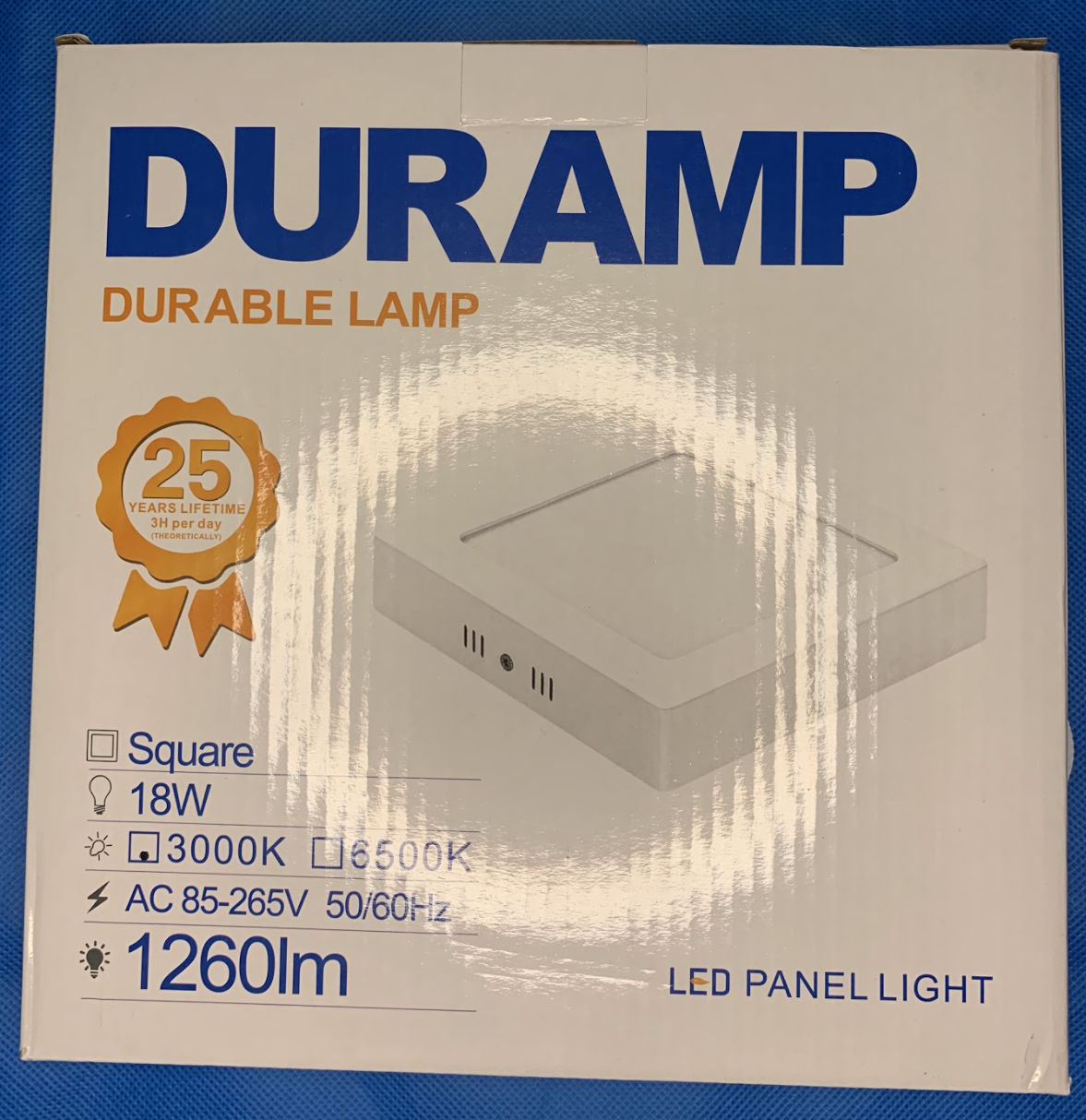 Duramp LED Panel Light - 18w - Surface Panel - White/ Warm - Square